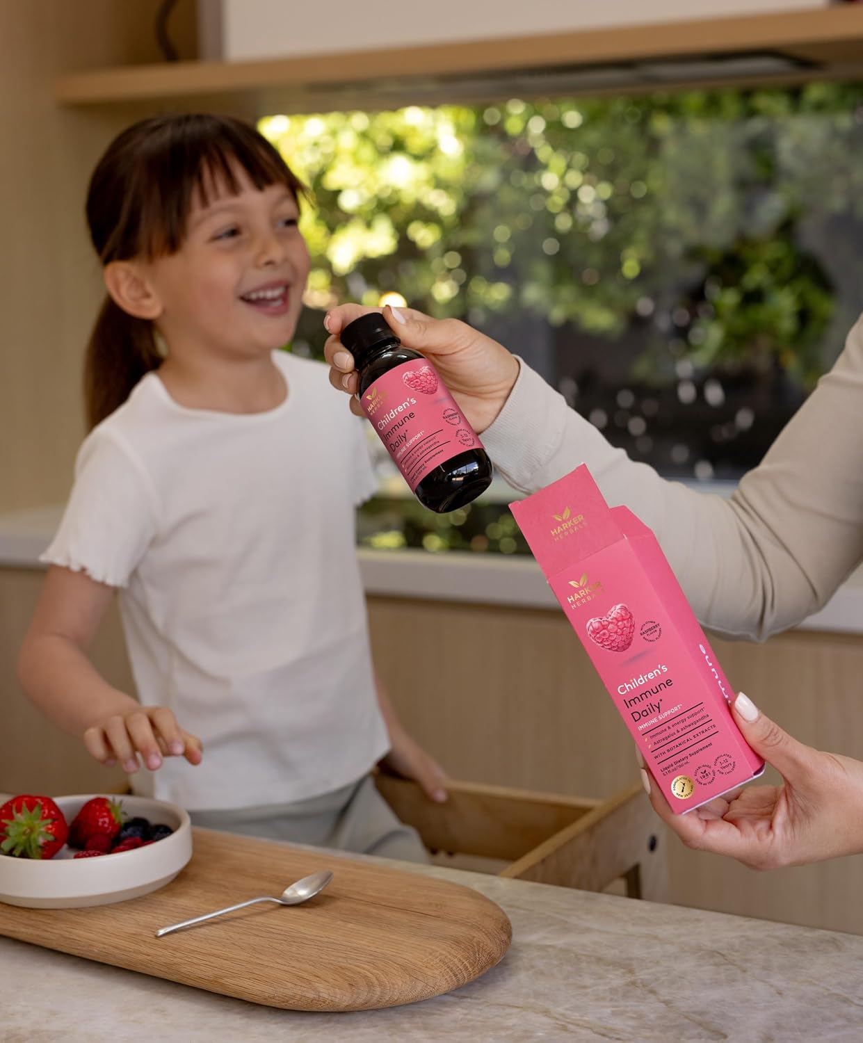 Children's Immune Daily Syrup - Jarabe Inmunológico Infantil con Astrágalo, Codonopsis, Ashwagandha y Regaliz, Sabor Menta Natural - 150 ml (30 dosis)