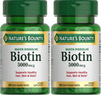 Nature's Bounty Biotina 5000 mcg – 60 Comprimidos de Disolución Rápida
