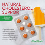 Maxi Health Gominolas de Esteroles Vegetales para el Colesterol – 1200mg de Esteroles y Estanoles – Suplemento Kosher y Sin Gluten – Sabor Naranja (30 unidades)