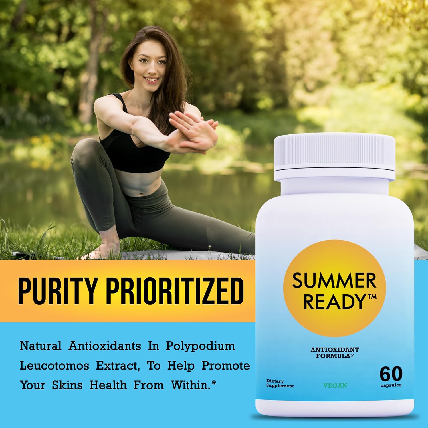 Summer Ready Skin Care Supplement - Nicotinamida 500mg + Polypodium Leucotomos 480mg