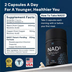 HPN NAD3 Clinical - Potenciador de NAD+ para Salud Celular y Energía Natural, 120 Cápsulas