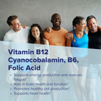 Superior Source No Shot Vitamina B12, B6 y Ácido Fólico – 100 Comprimidos Sublinguales
