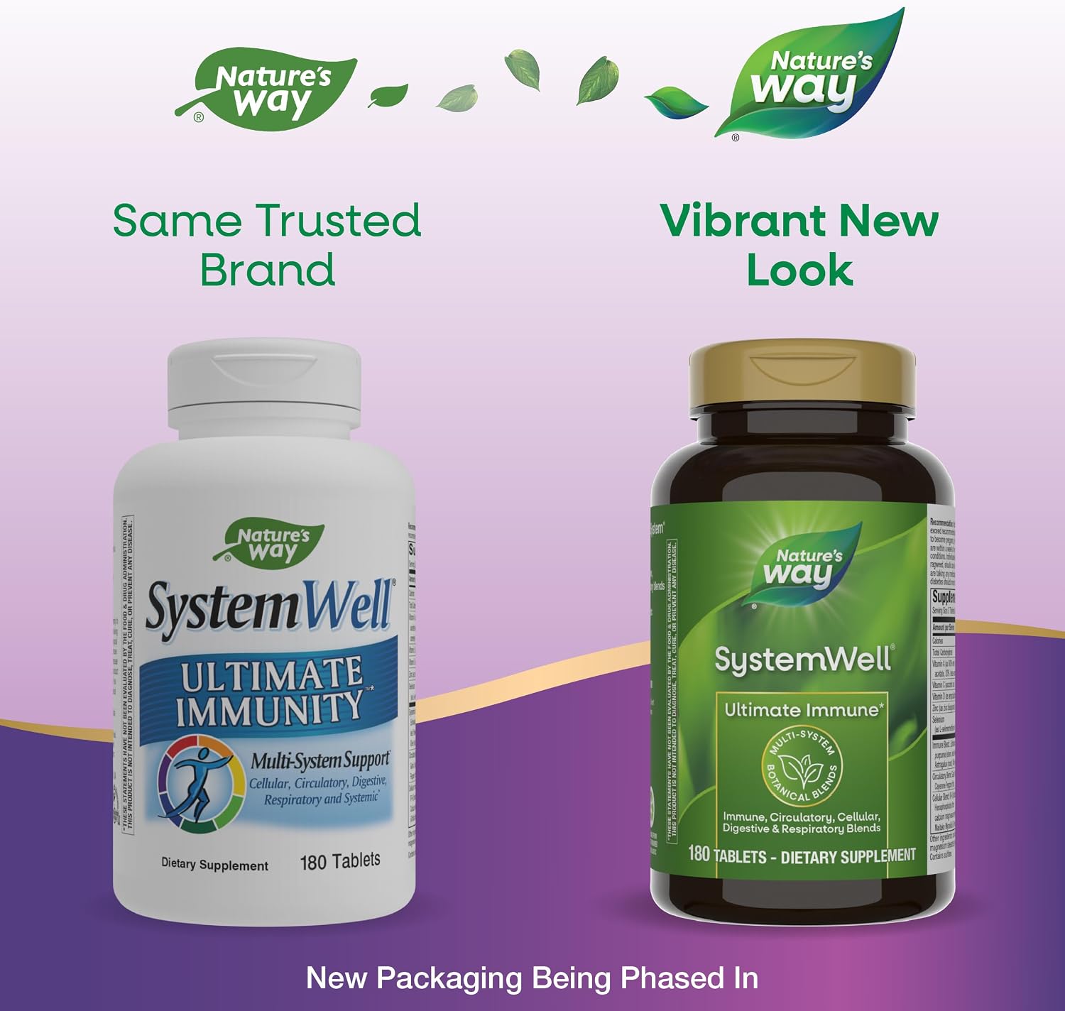 Nature's Way SystemWell Ultimate Immune - Apoyo Inmunológico con Vitaminas C, A, D, Zinc y Selenio, 180 Comprimidos