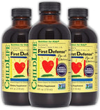 CHILDLIFE ESSENTIALS First Defense - Refuerzo Inmunológico Infantil con Saúco y Zinc - Pack de 3 - 4 fl oz cada uno