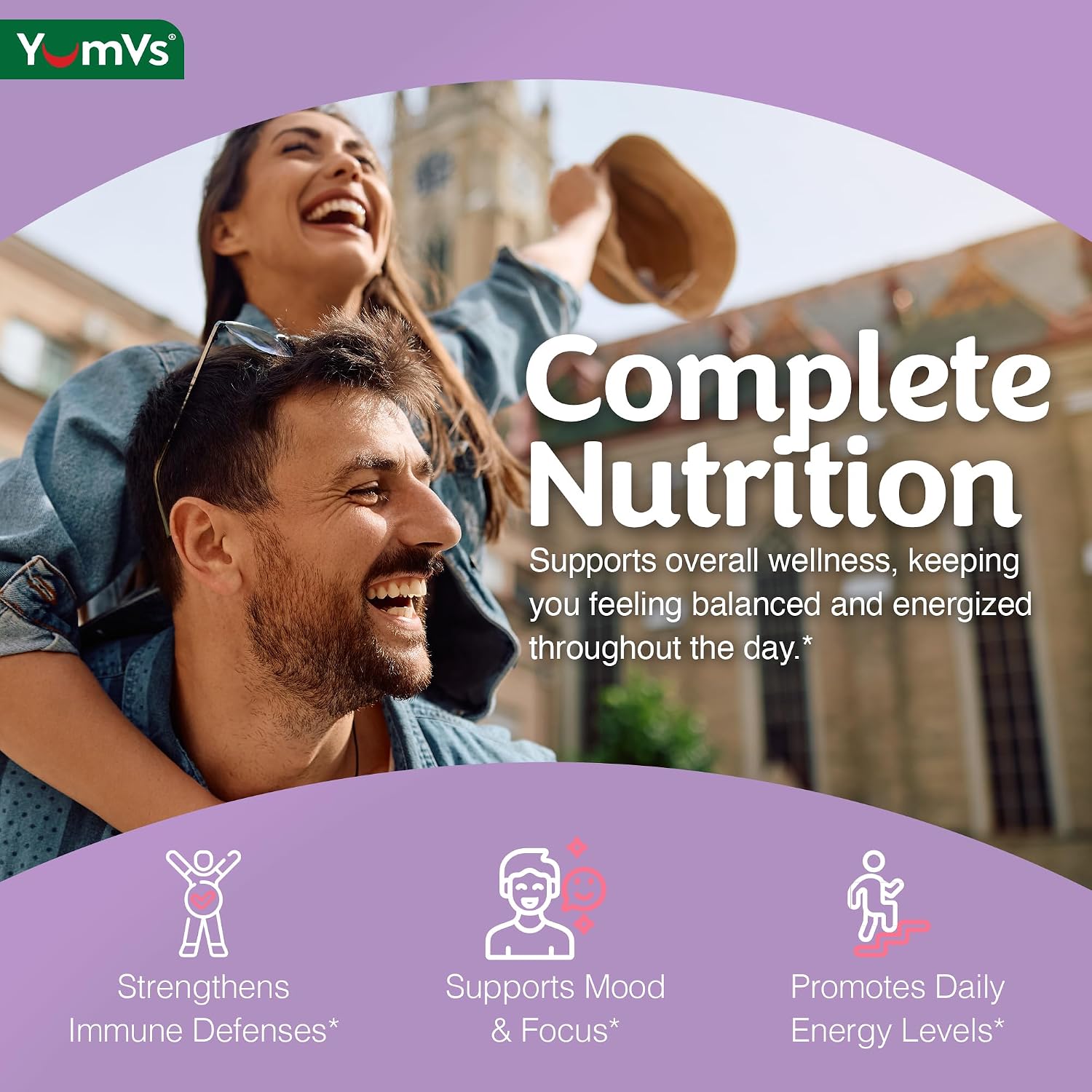 Gomitas Multivitamínicas para Adultos, Multivitamínico Diario para Mujeres y Hombres, Suplemento de Apoyo Inmunológico con Vitaminas A, C, D, E, B-6, B-12, Zinc - 60 Gomitas