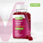 Viteey Gomitas de Colágeno con Biotina - 60 Unidades