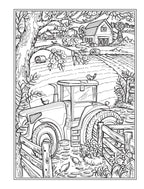 Creative Haven Country Farm Scenes Coloring Book: Libro de colorear para adultos - Escenas de granja