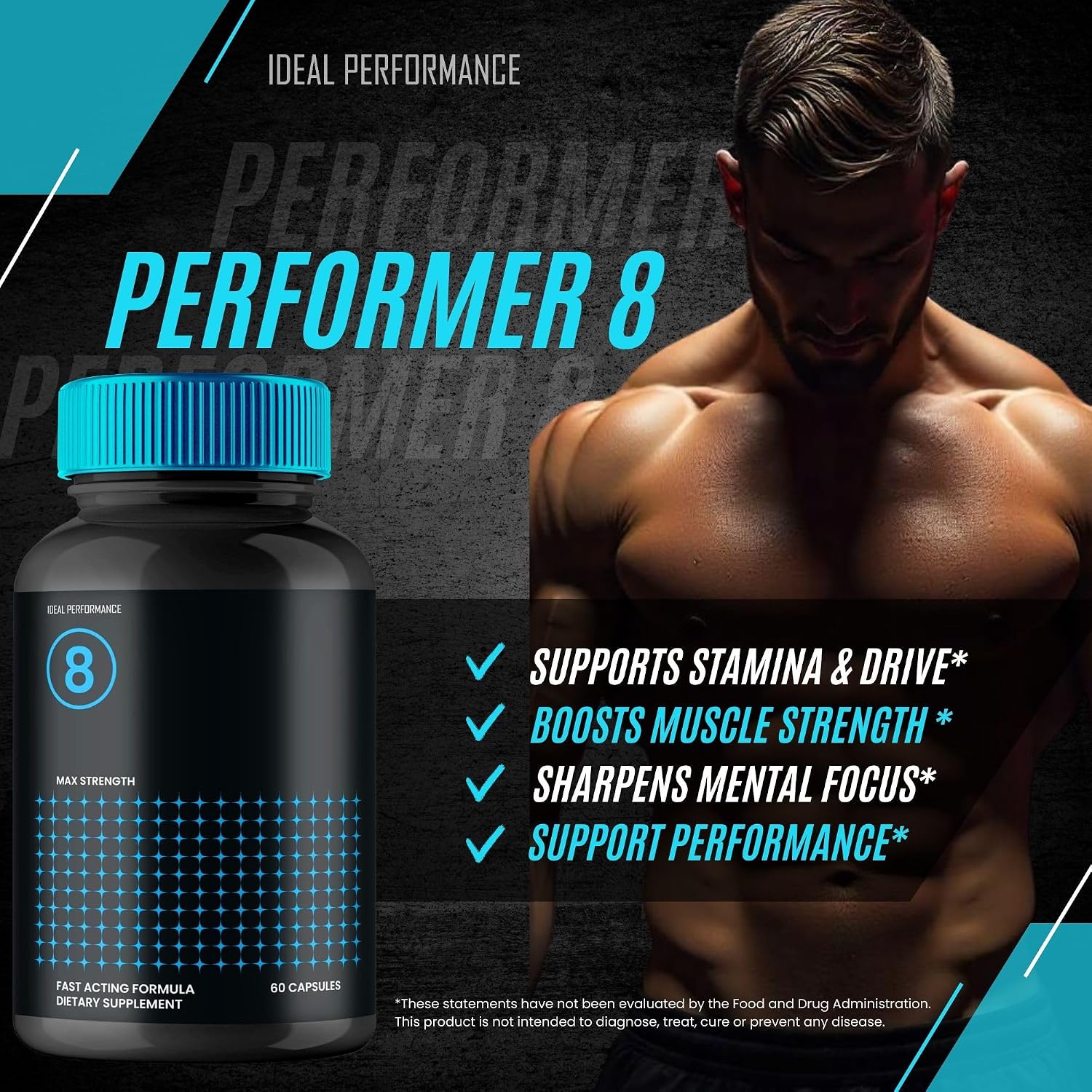 IDEAL PERFORMANCE Performer 8 Pills (180 Cápsulas) - Pack de 3