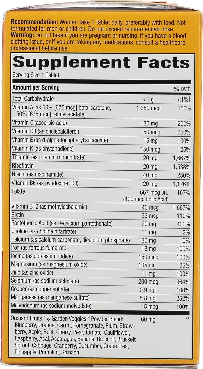 Nature's Way, Multivitamínico Alive! Once Daily Mujeres, 60 Comprimidos