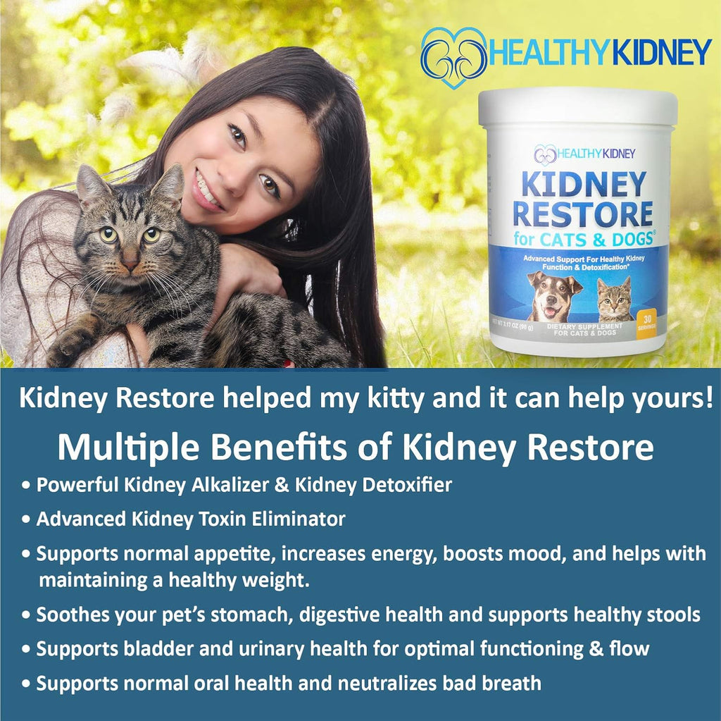 Kidney Restore para Perros y Gatos – Suplemento Renal sin Sabor