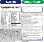 Equate Adulto 50+ Multivitamínico Multimineral Completo de Una Toma Diaria, Salud Cerebral - 125 Comprimidos