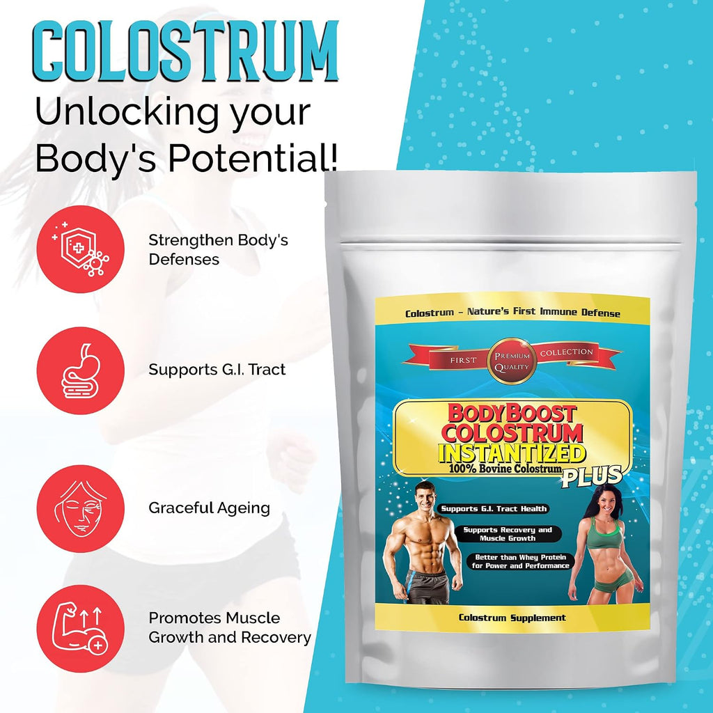 BodyBoost Colostrum Instantized en Polvo, 99.5% Calostro Bovino, 227 g