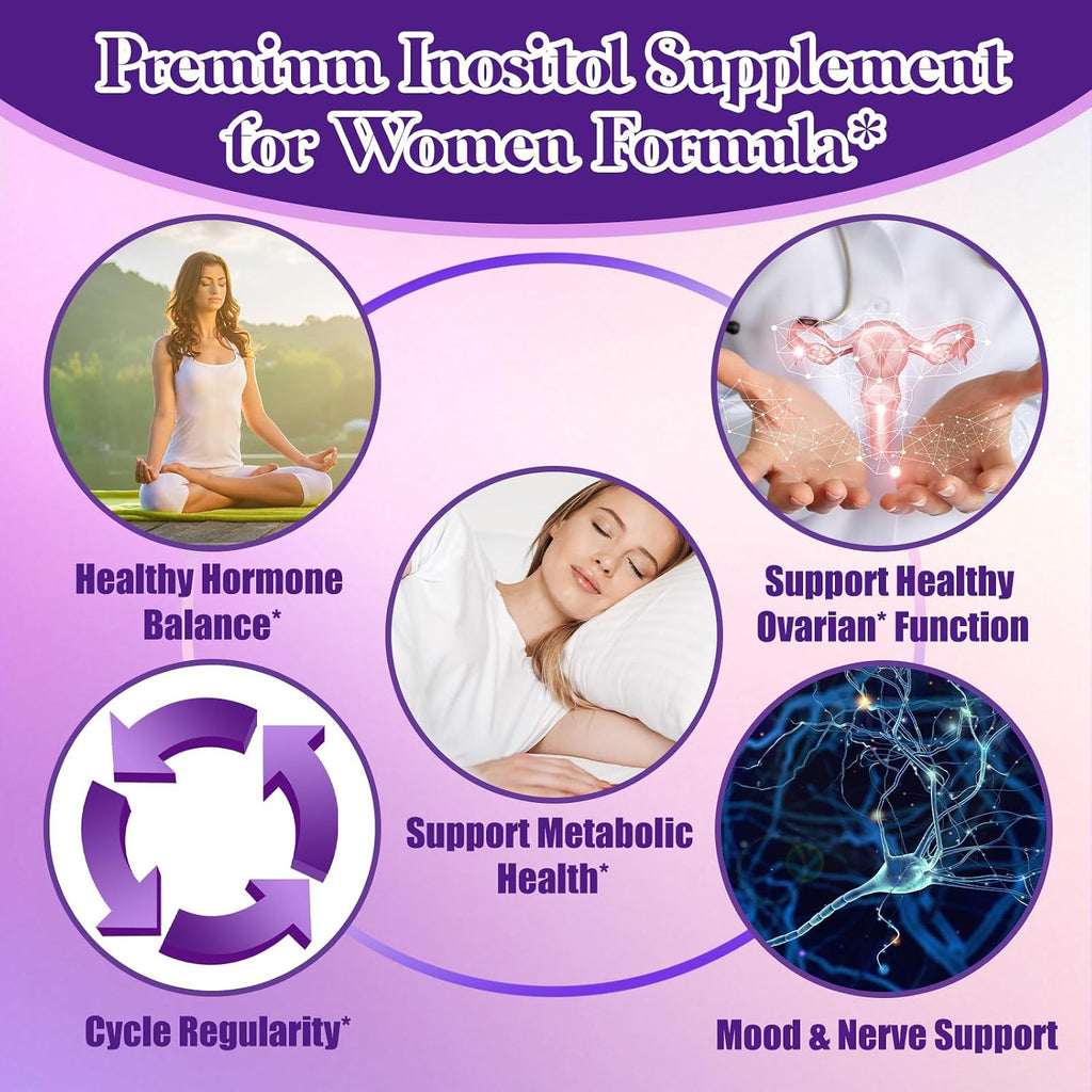 AuraraNeNourish Myo-Inositol & D-Chiro Inositol 40:1 Suplemento Líquido para Mujer