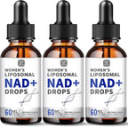 Women's NAD Liquid Supplement, Pure 500mg Liposomal NAD - Cell Regeneration, Energy Support, Vegan, Sugar Free, Additives Free