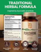 Nirogam Purushrink - Complemento Ayurvédico para la Próstata, Apoya el Sueño y la Salud Urinaria - 120 Comprimidos Veganos
