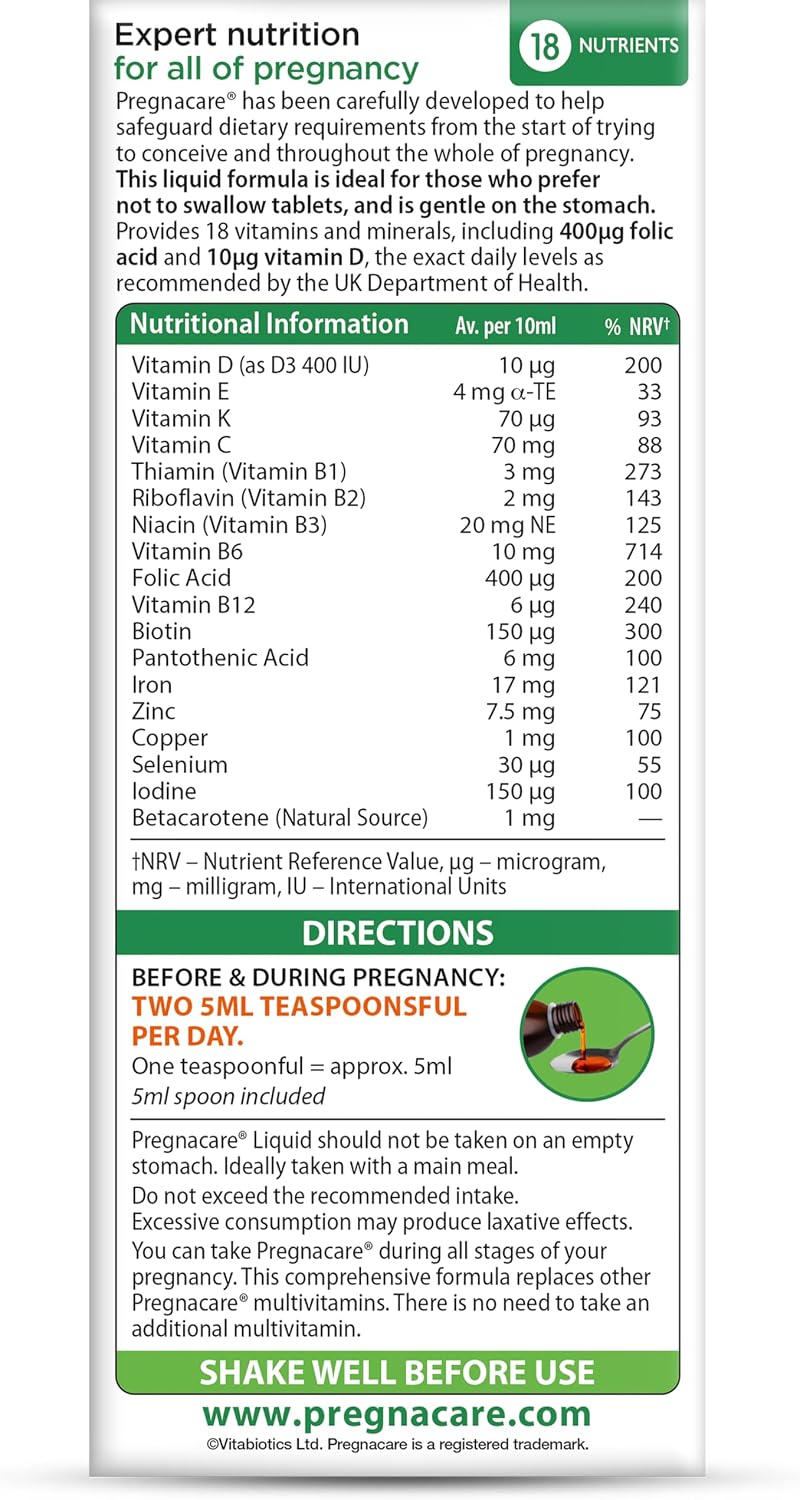 Vitabiotics Pregnacare Líquido - 200 ml
