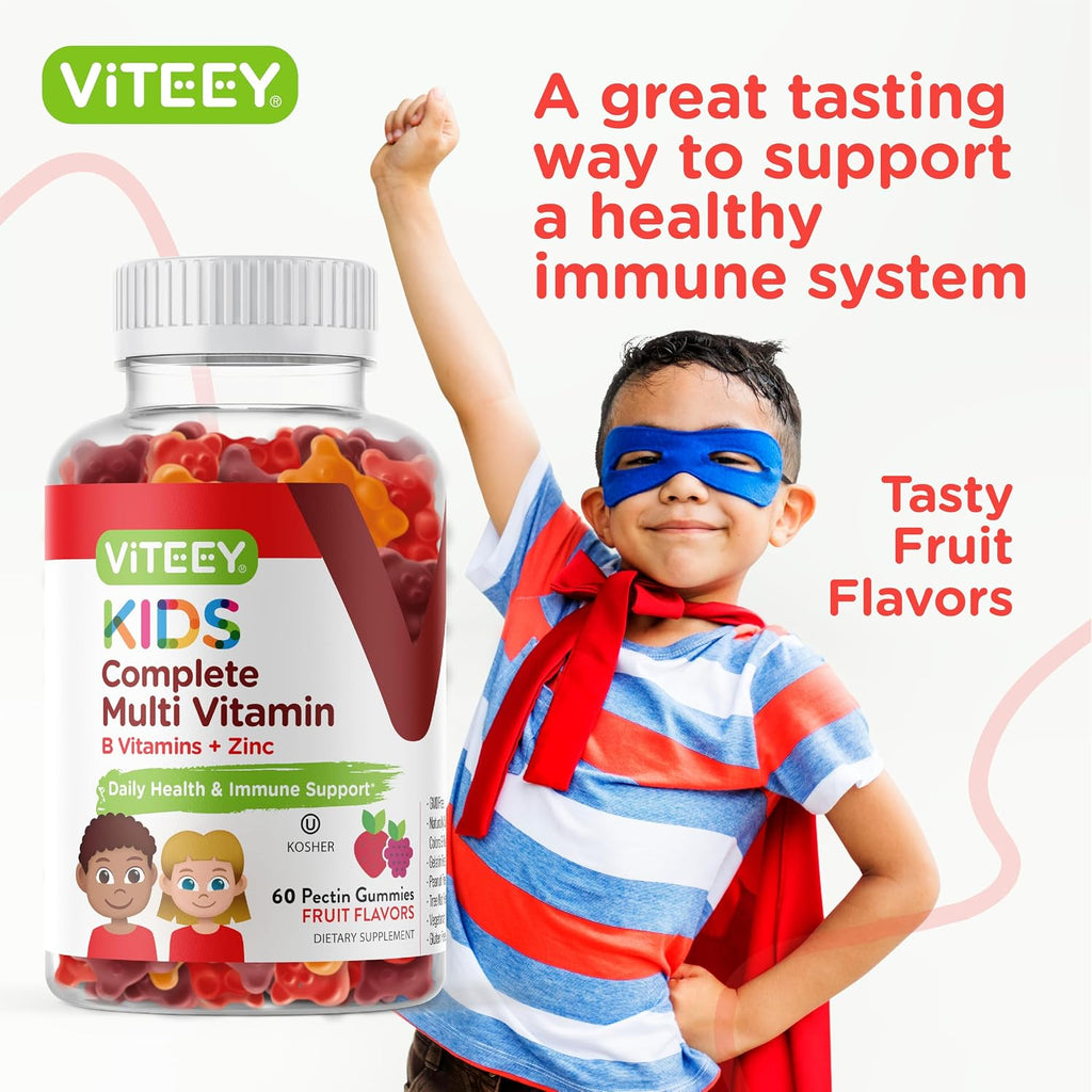 Viteey Kids Multivitamin Gummies – Gomitas multivitamínicas para niños – Complejo vitamínico diario