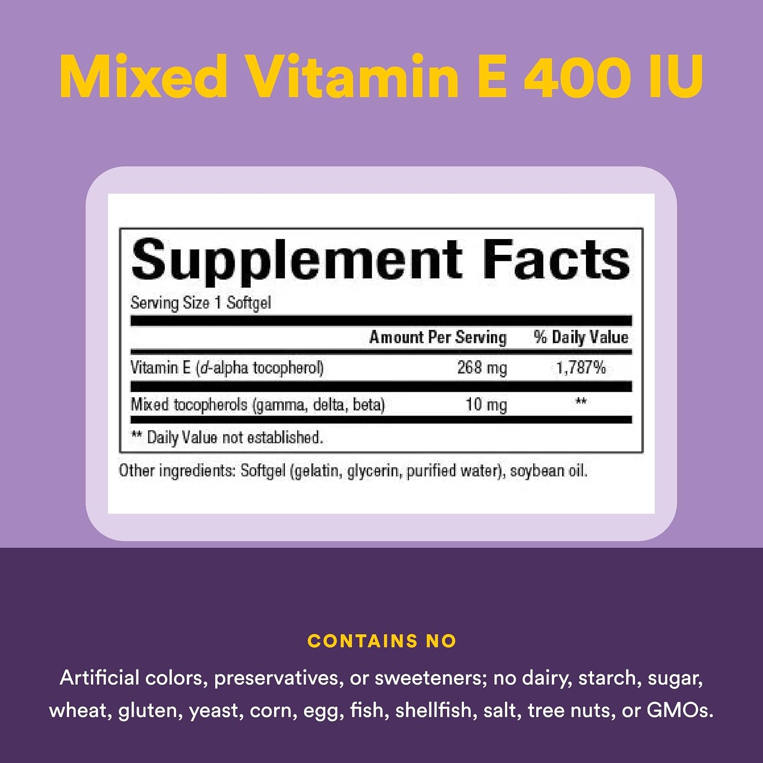 Natural Factors Mixed Vitamin E 400 IU – 240 Softgels
