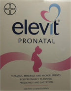 Elevit Pronatal Vitaminas + Minerales + Oligoelementos para Antes, Durante y Después del Embarazo, 100 Comprimidos