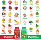 Balance of Nature Frutas y Verduras - Suplemento de Frutas y Verduras Enteras - 90 Cápsulas de Frutas + 90 Cápsulas de Verduras