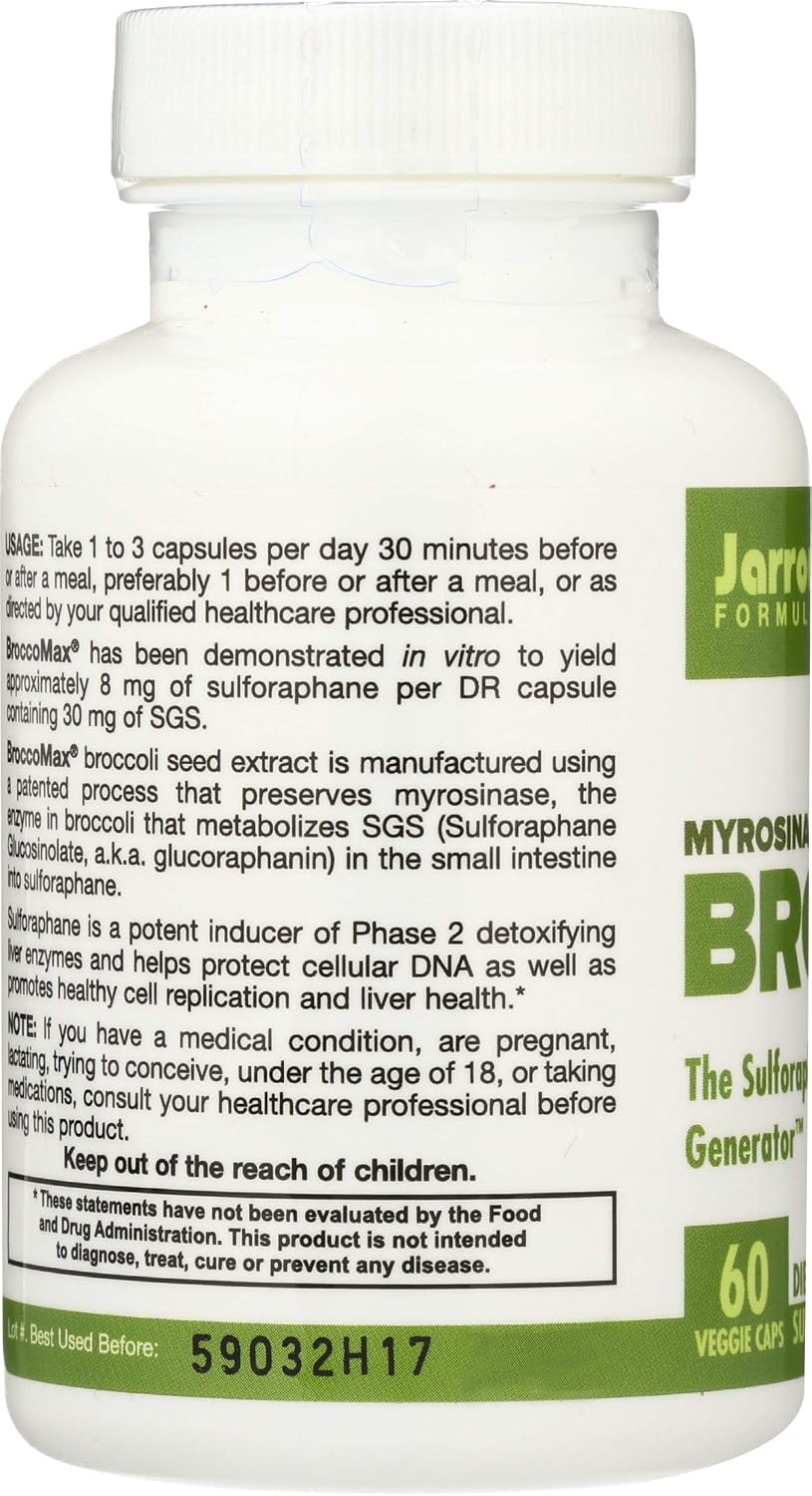 Jarrow Formulas Brocco Max 500 mg, 60 Cápsulas