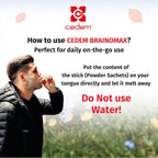 CEDEM Switzerland BRAINOMAX 20 Sticks de Polvo, Suplemento Nootrópico Sabor Cereza-Vainilla