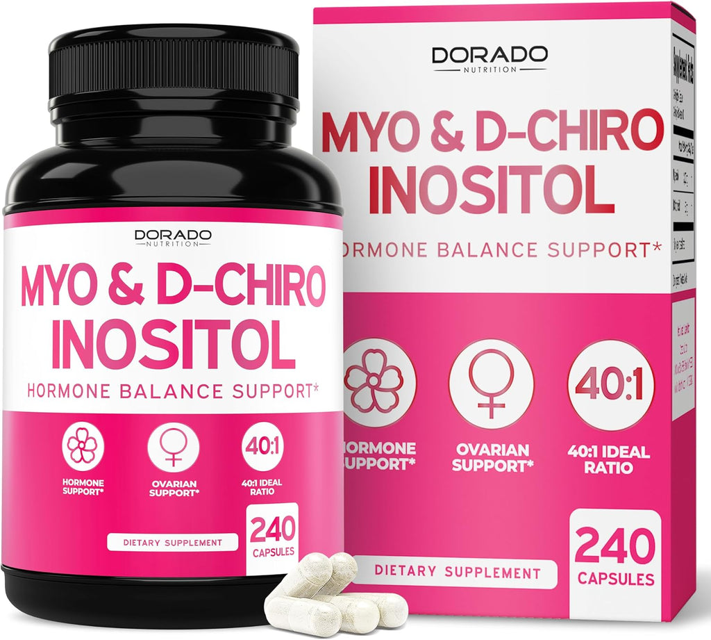 Myo-Inositol & D-Chiro Inositol 40:1 para Mujer - 120 Cápsulas, 2050 mg por Dosis