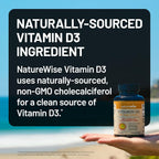 NatureWise Vitamina D3 1000 UI (25 mcg) – 30 Cápsulas Blandas