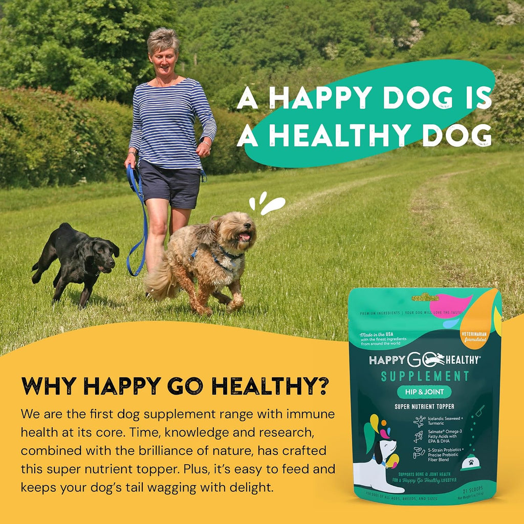 Happy Go Healthy Suplemento Articular y Probiótico para Perros - 21 Dosis