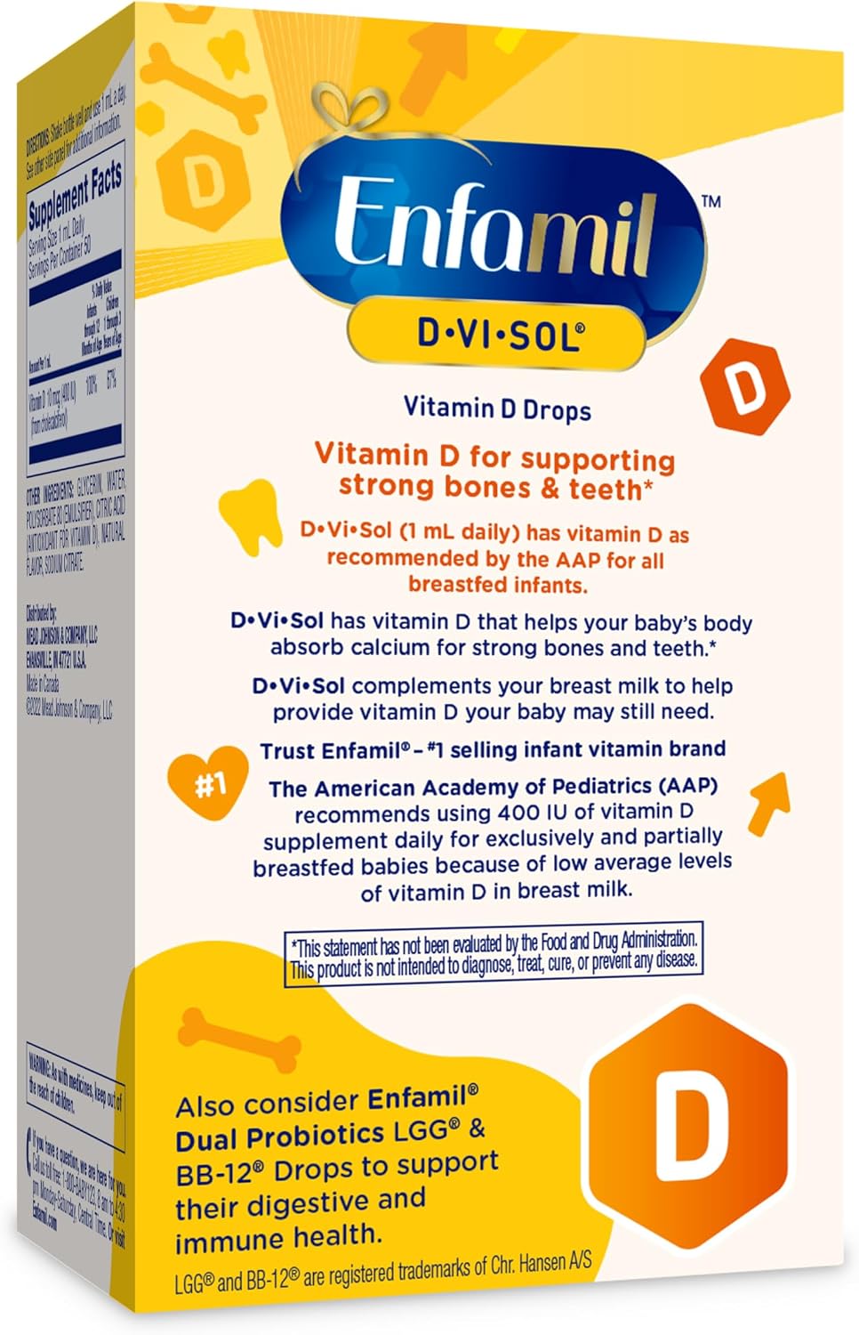 Enfamil Vitamin D-Vi-Sol Vitamin D Drops for Babies, 50 ml