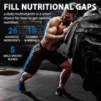 Multivitamínico Metilado para Hombres en Gominolas - Omega 3 Vegano, CoQ10, Zinc, Vitaminas A, C, D3, K2, E, Complejo B, Calcio, Magnesio, Licopeno - Sin Azúcar, 120 Unidades