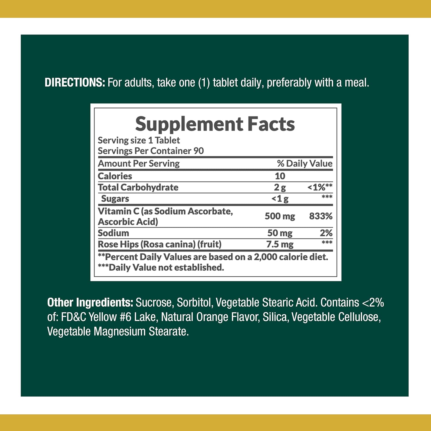 Nature's Bounty Vitamina C con Escaramujo, 500 mg, 270 Comprimidos