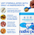 Native Pet Probióticos para Perros – Polvo Probiótico para la Salud Digestiva e Intestinal, Formulado por Veterinarios con 6 Mil Millones de UFC y Cepas Específicas para Perros – 120 Dosis