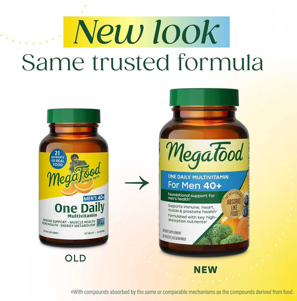 MegaFood Multivitamínico para Hombres 40+ - 1 al Día - 90 Comprimidos