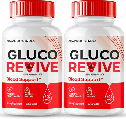 Gluco Revive Pills, Gluco Revive Supplement Capsules - 2 Pack – Image 1