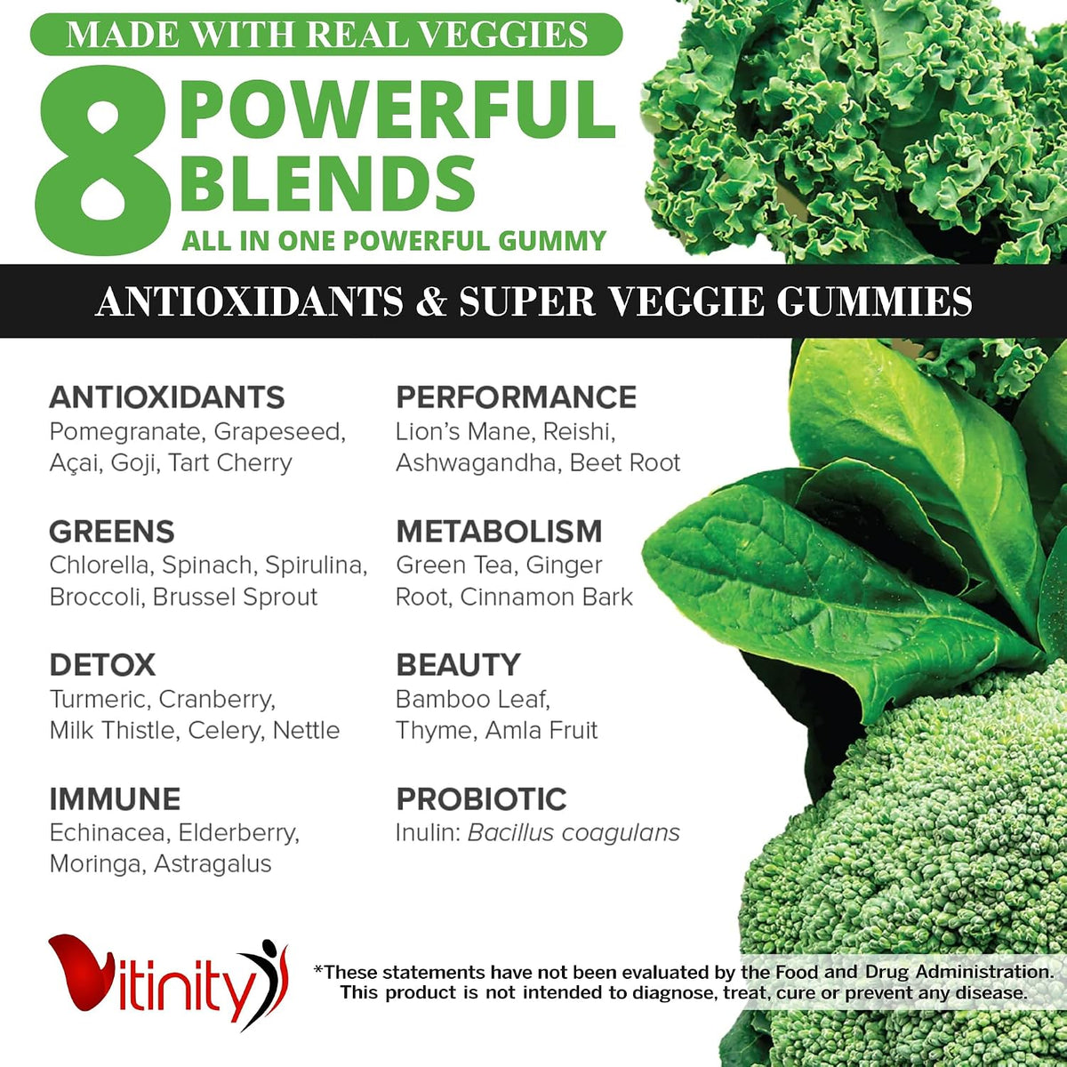VITINITY Gominolas de Frutas y Verduras Reales - Suplemento Superfood Vegano para Mujeres, Hombres y Niños (60 Días) – Image 6
