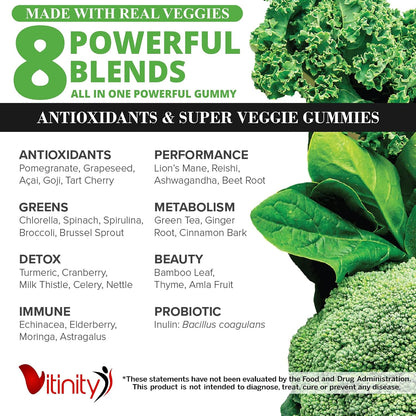 VITINITY Gominolas de Frutas y Verduras Reales - Suplemento Superfood Vegano para Mujeres, Hombres y Niños (60 Días) – Image 6