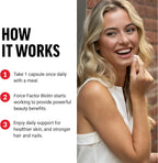 Force Factor Biotin 10000mcg - Suplemento de Biotina Vegano - 100 Cápsulas Vegetales