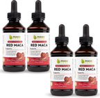 Extracto de Raíz de Maca Roja - Gotas Líquidas Concentradas, Sin Alcohol, 4 Botellas de 118 ml