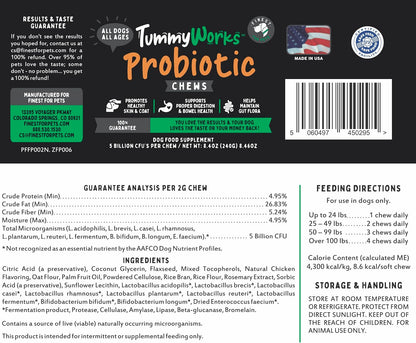 TummyWorks Probióticos para Perros - 120 Masticables Suaves para la Salud Digestiva, Intestinal, Inmunidad, Energía, – Image 9