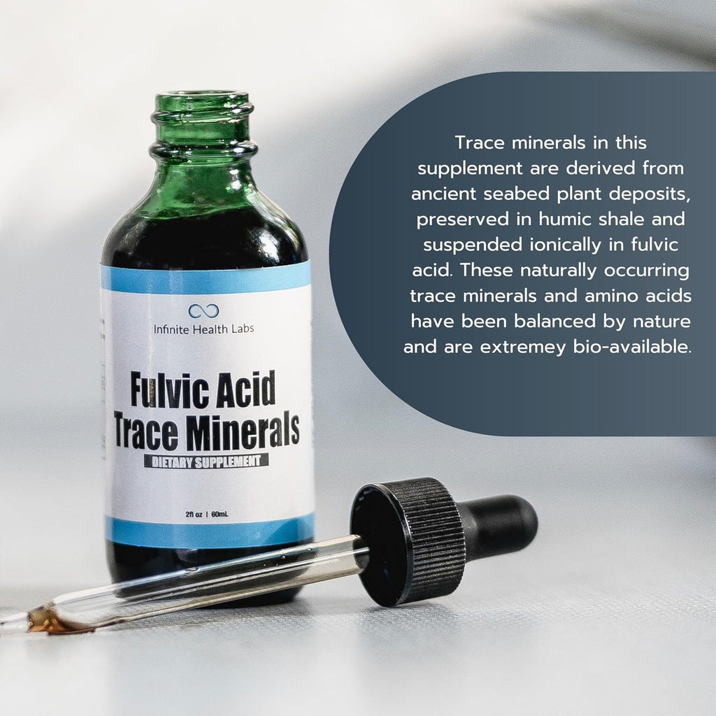Ácido Fúlvico con Minerales Traza - 169 Dosis - Líquido Bioabsorbible de Infinite Health Labs