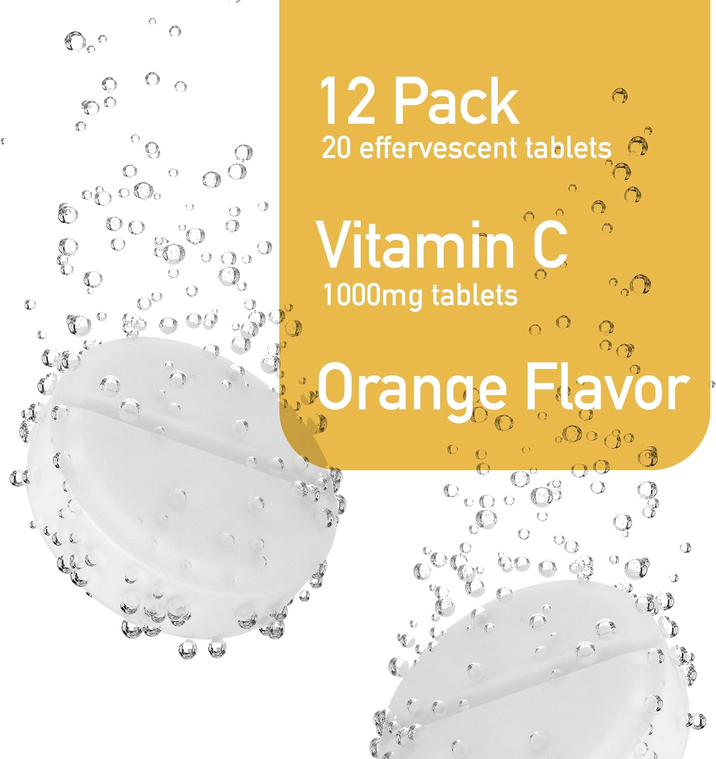 Swiss Imports Vitamina C Efervescente 1000mg – 240 Comprimidos (Paquete de 12)