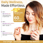 Biosyntra Vitamina D3+K2 con Aceite de Coco - 5000 UI D3 y 110 mcg K2 MK-7, Vegano, No GMO, 60 Cápsulas Blandas