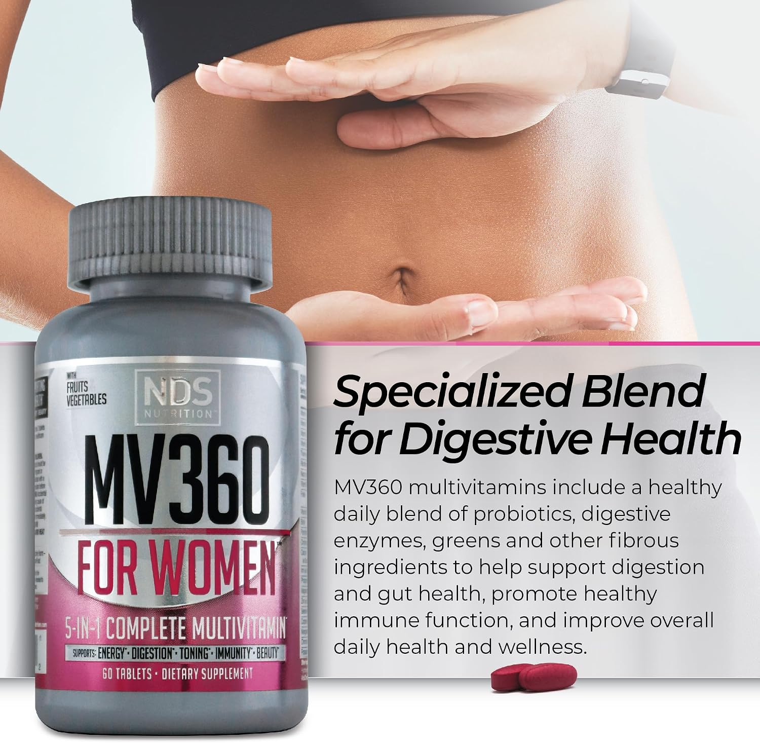 Women's Nutrition MV360 Multivitamínico Completo 5-en-1 - 60 Comprimidos