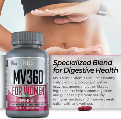 Women's Nutrition MV360 Multivitamínico – Salud ósea y muscular: El calcio y el magnesio son necesarios para el – Image 5