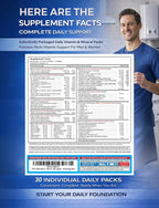 VITAL 4U Premium Daily Multivitamin for Men and Women - 30 Packets