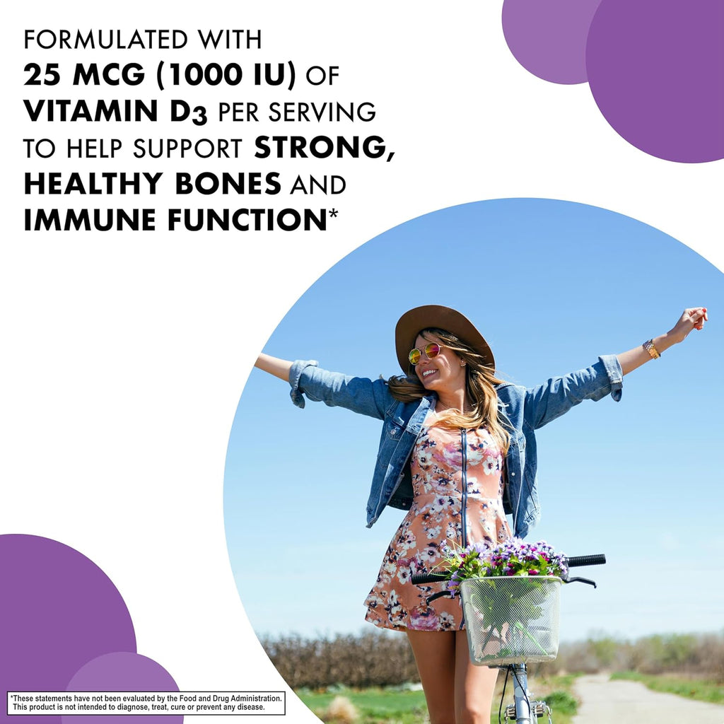 Bluebonnet EarthSweet Vitamina D3 1000 UI - 90 Comprimidos Masticables Sabor Frambuesa