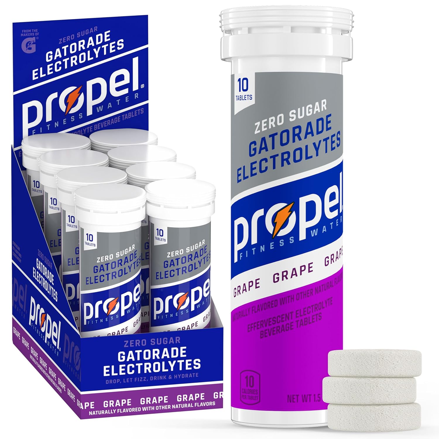 Propel Immune Support Tabletas, Limón Mora, 80 Comprimidos