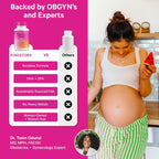 Pink Stork Omega-3 DHA - 540 mg de Aceite de Pescado con DHA y EPA, Suplemento Prenatal y Postparto para la Salud Cognitiva y el Desarrollo Fetal - 60 Cápsulas Blandas