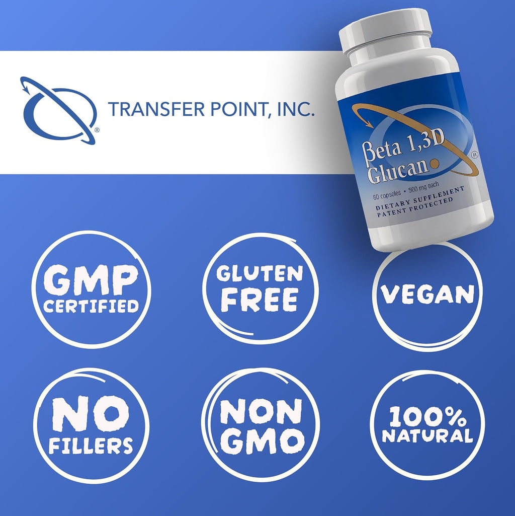 Transfer Point Beta 1,3D Glucano 500 mg, 60 Cápsulas